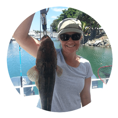 Flathead caught on a charter off the Sunshine Coast